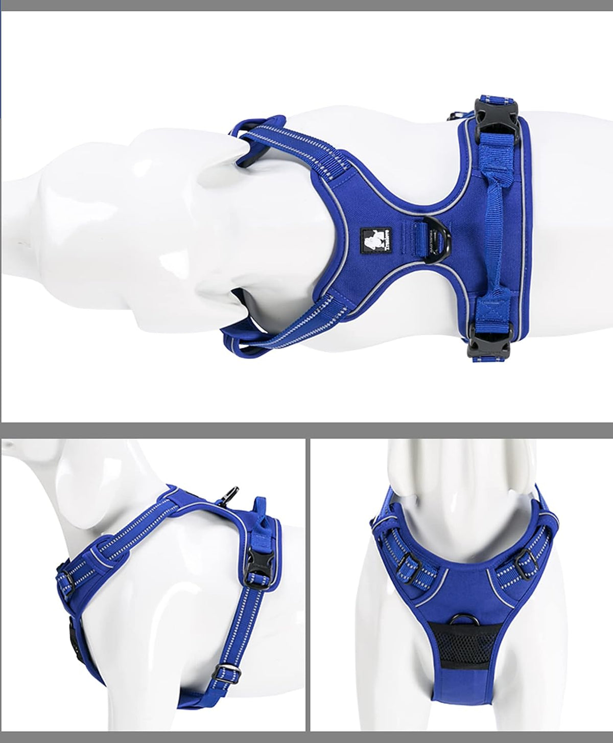 Adjustable No-Pull Dog Harness Reflective Pup Vest Harnesses Comfortable Control 
